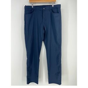 Kirkland Signature Performance Pant Men 38x34 Blue 5-Pocket Stretch Golf Trouser